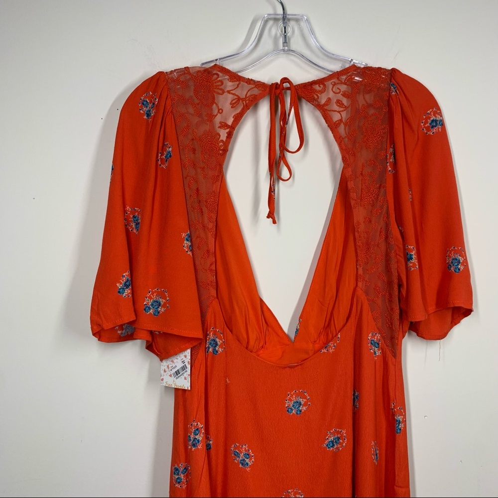 Free people Mockingbird Open Back Mini Dress Sz S - Picture 5 of 10